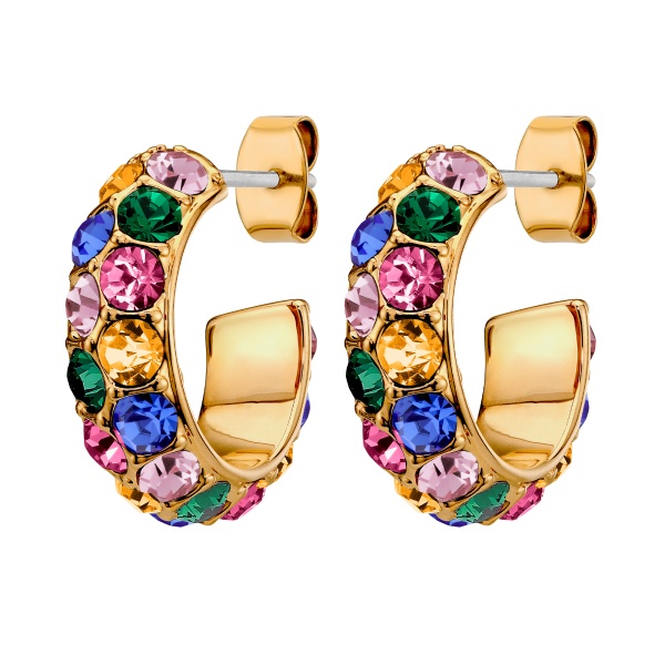 Dyrberg Kern Heidi Gold Earrings - Rainbow